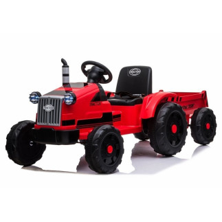 Traktor na akumulator z przyczepą ch9959 czerwony