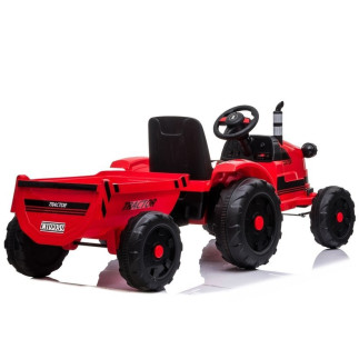 Traktor na akumulator z przyczepą ch9959 czerwony