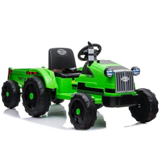 Traktor na akumulator z przyczepą ch9959 zielony