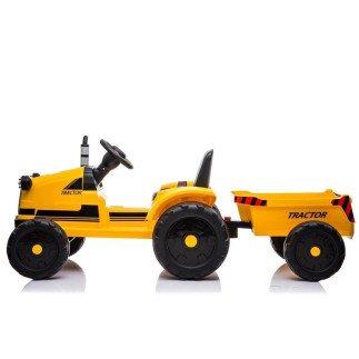 Traktor na akumulator z przyczepą  ch9959 żółty