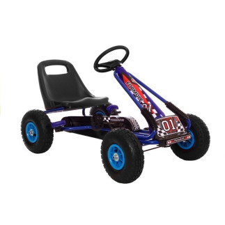 Gokart  niebieski a-15 pompowane koła