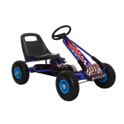Gokart  niebieski a-15 pompowane koła