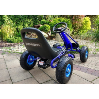 Gokart  niebieski a-15 pompowane koła