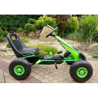 Gokart zielony a-15 pompowane koła