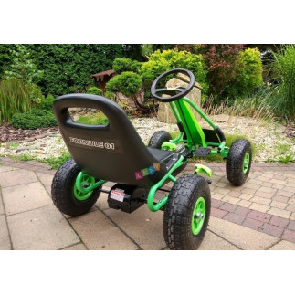 Gokart zielony a-15 pompowane koła