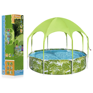 Basen ogrodowy stelażowy dla dzieci 244 cm x 51 cm bestway 56432 zielony