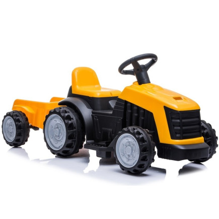 Traktor z przyczepą na akumulator tr1908t żółty
