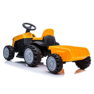 Traktor z przyczepą na akumulator tr1908t żółty