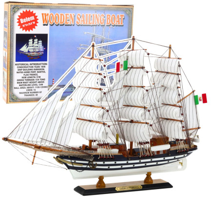 Model kolekcjonerski dekoracyjny statek żaglowiec amerigo vespucci 64x46cm