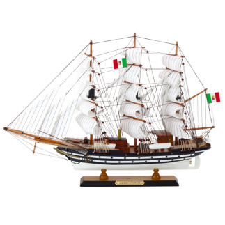 Model kolekcjonerski dekoracyjny statek żaglowiec amerigo vespucci 64x46cm