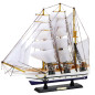 Model kolekcjonerski dekoracyjny statek żaglowiec fregata biały 49x43cm EAN: 5905991049449