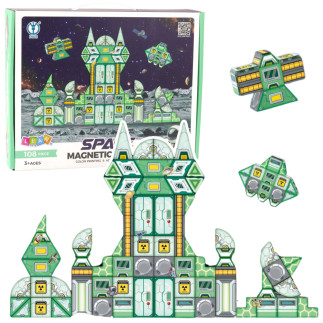 Klocki magnetyczne kosmos stacja kosmiczna 4d 108el