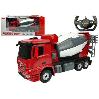 Auto r/c mercedes-benz arocs rastar 1:14 czerwone na pilota