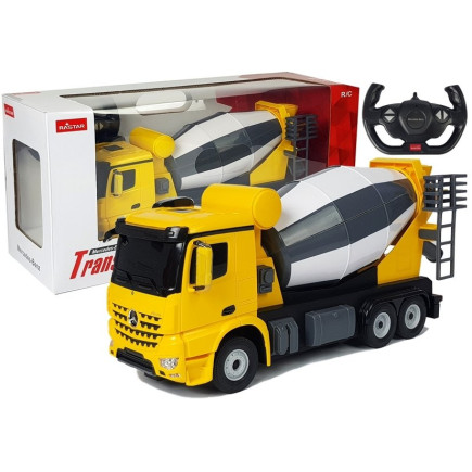 Auto r/c mercedes-benz arocs rastar 1:14 żółte na pilota