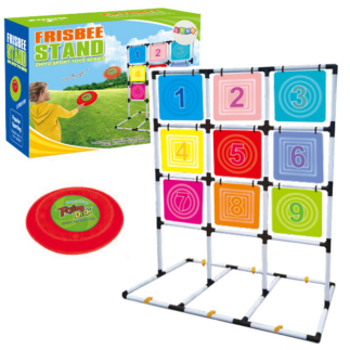 Gra zręcznościowa rzut frisbee dyskiem do celu domowa ogrodowa