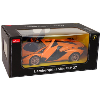 Auto r/c lamborghini sian fkp 37 rastar 1:14 pomarańczowe na pilota