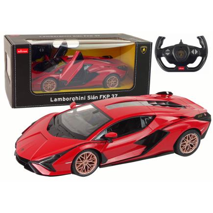 Auto r/c lamborghini sian fkp 37 rastar 1:14 czerwone na pilota