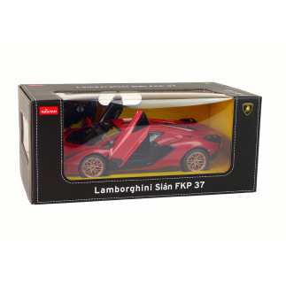 Auto r/c lamborghini sian fkp 37 rastar 1:14 czerwone na pilota