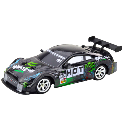 Samochód wyścigowy RC do driftu czarno-zielony 30km/h 1:16 EAN: 5905991052685