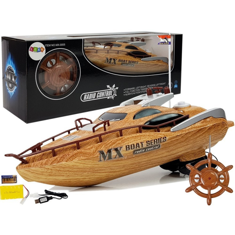 Łódź motorówka R/C 27MHz zdalnie sterowana zasięg 40m - EAN: 5904204751179