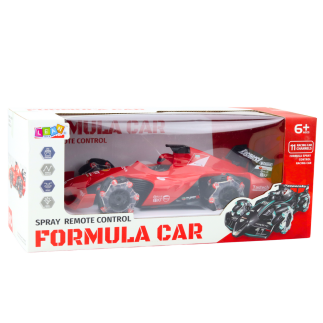 Auto sportowe wyścigówka zdalnie sterowana rc efekt dymu 2.4g czerwona