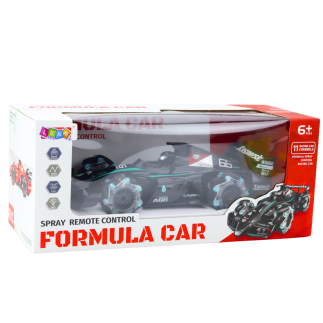 Wyścigówka auto sportowe zdalnie sterowana rc efekt dymu 2.4g czarna