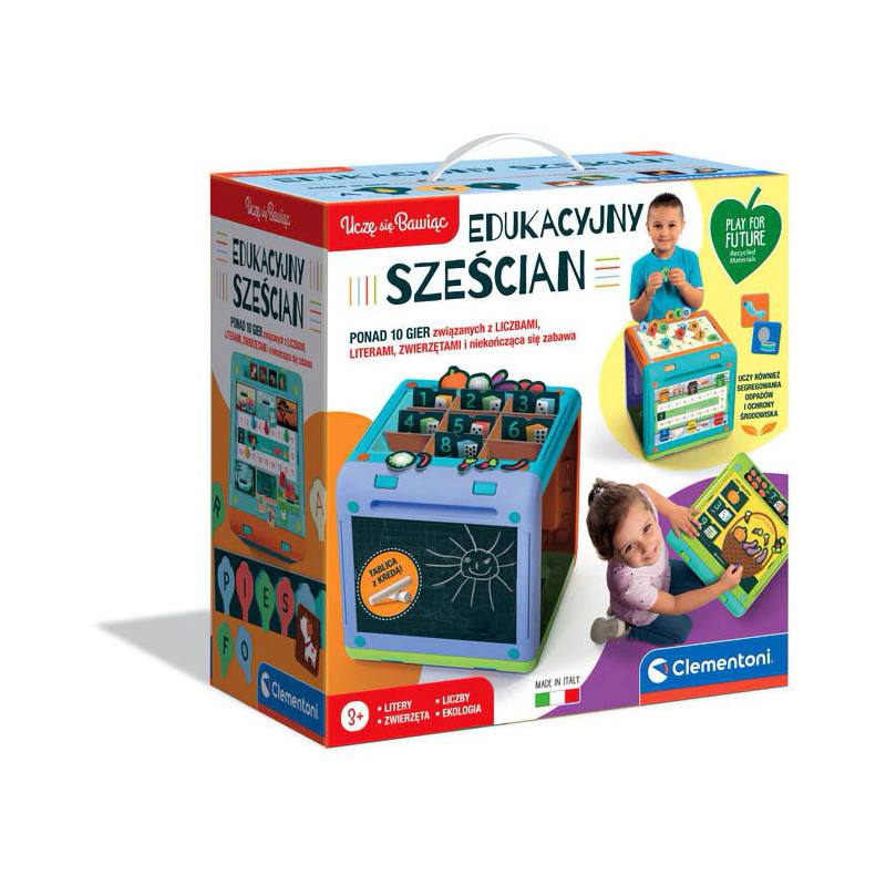 Edukacyjny Sześcian Uczę się Bawiąc Język Polski Clementoni 50695, EAN: 8005125506958
