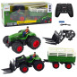 Zdalnie sterowany traktor rolniczy z przyczepą i widłami, podwójne koła RC, EAN: 5905991037026