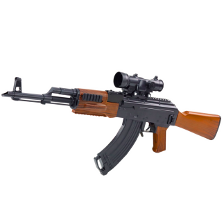 Karabin AK na kulki wodne hydrożelowe z celownikiem i akcesoriami, okulary 96cm - EAN: 5905991054122