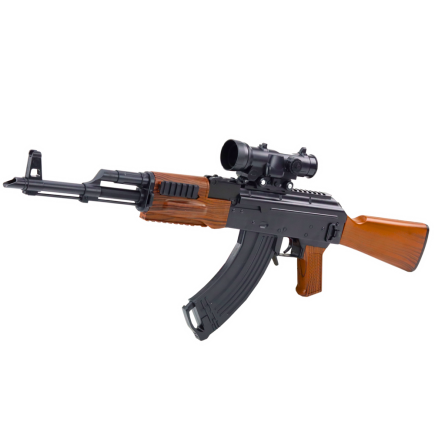 Karabin AK na kulki wodne hydrożelowe z celownikiem i akcesoriami, okulary 96cm - EAN: 5905991054122