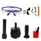 Karabin AK na kulki wodne hydrożelowe z celownikiem i akcesoriami, okulary 96cm - EAN: 5905991054122