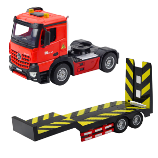 Zestaw laweta zdalnie sterowana rc auto sportowe osobowe czerwone 1:16