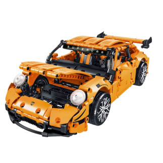 Klocki konstrukcyjne samochód gt racing pomarańczowy 1:14 1268 el.
