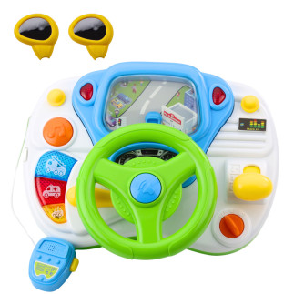 Symulator jazdy z kierownicą edukacyjną interaktywną z dźwiękami i światłami - EAN: 5905991051688