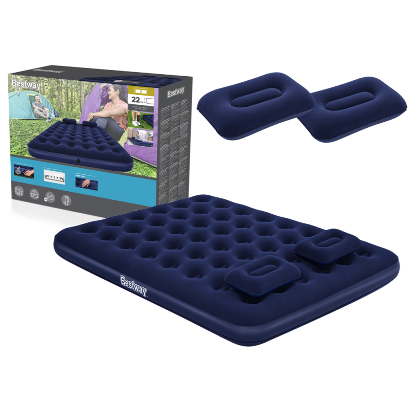Dmuchany materac Bestway 67374 z pompką 203 x 152 x 22 cm, EAN: 6941607353660