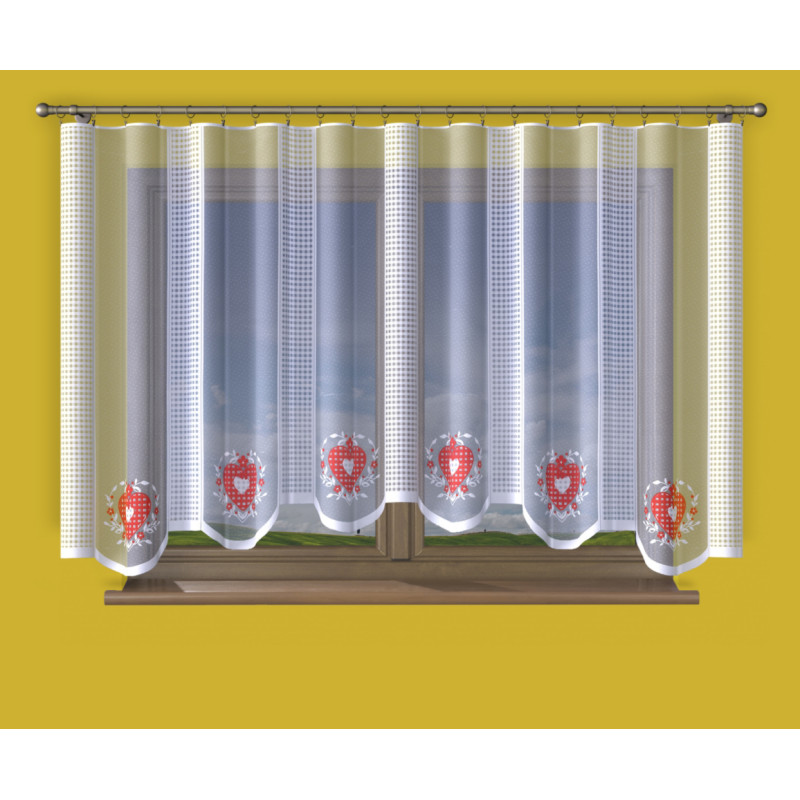 Firanka żakardowa Erna, biała 300x150 cm, gotowa na okno - EAN: 2010000725719