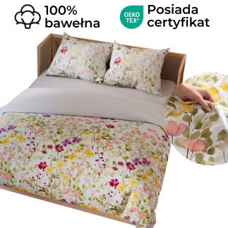 Florina komplet pościeli z bawełny satynowej 160x200cm