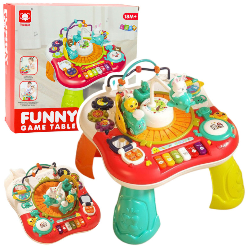 Stolik edukacyjny interaktywny panel muzyczny pianinko 2w1 czerwony EAN: 5905991050056 Stolik edukacyjny interaktywny panel muzyczny pianinko 2w1 czerwony EAN: 5905991050056