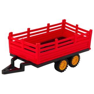 Traktor farmerski z przyczepą zdalnie sterowany rc czerwony