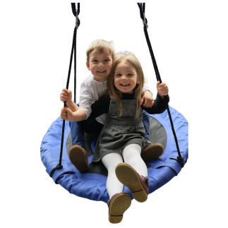 Huśtawka ogrodowa bocianie gniazdo dla dzieci niebieska 80cm