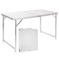 Stół turystyczny kempingowy składany regulowany aluminiowy 120x60cm Biały EAN: 5905991073680