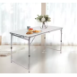 Stół turystyczny kempingowy składany regulowany aluminiowy 120x60cm Biały EAN: 5905991073680
