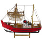 Dekoracyjny statek kuter rybacki czerwony 30x26 cm - EAN: 5905991049333