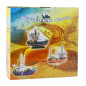 Dekoracyjny statek kuter rybacki czerwony 30x26 cm - EAN: 5905991049333