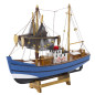 Kolekcjonerski Dekoracyjny Kuter Rybacki Niebieski 30x26cm - EAN: 5905991049340