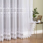 Firanka z aplikacją na woalu 280cm, kolor biały 001 - EAN: 5906450014619