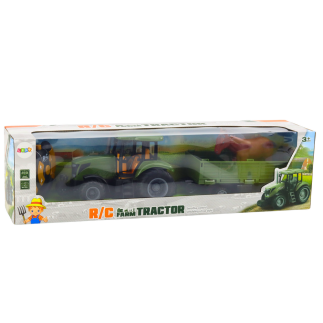 Zestaw traktor z przyczepą i koniem zdalnie sterowany rc