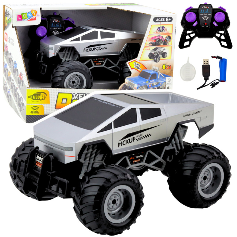 Auto terenowe off-road RC zdalnie sterowane srebrne 1:16 EAN: 5905991050407 Auto terenowe off-road RC zdalnie sterowane srebrne 1:16 EAN: 5905991050407