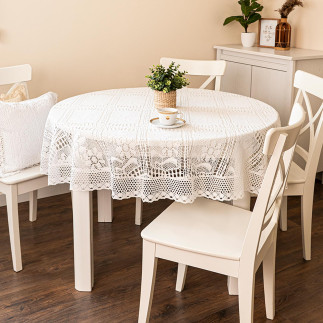 Iness Obrus Ażurowy Fi 130cm Biały EAN: 5906450014244