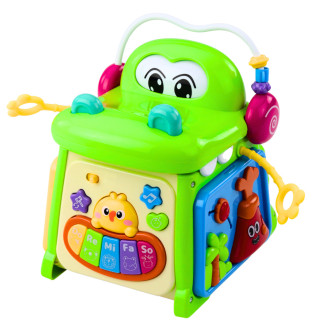 Kostka Edukacyjna Interaktywna Sorter Pianinko Sensoryczny Krokodyl EAN: 5905991051800